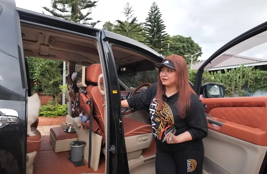 Actress Navrath unveiled her own custom-designed car