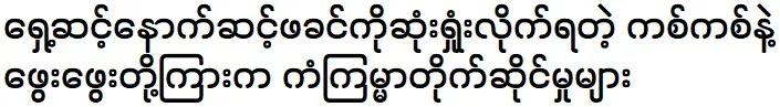 The two sister Phway Phway and Wutt Hmone Shwe Yi are meeting