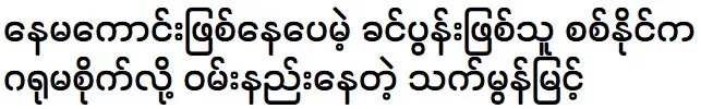 Thet Mon Myint is talking about her life story with her husband