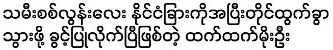 Htet Htet Moe Oo said that her daughter Sis Loon Wati Htet wants to go trip