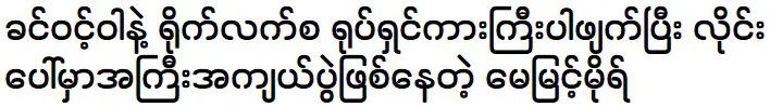 May Myint Mo wants to meet with Khin Wint Wah