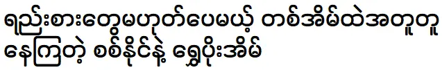 Sit Naing and Shwe Poe Eain are telling about their story