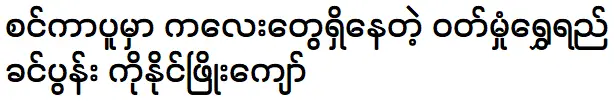 Ko Naing Phyo Kyaw is telling about Wutt Hmone Shwe Yi