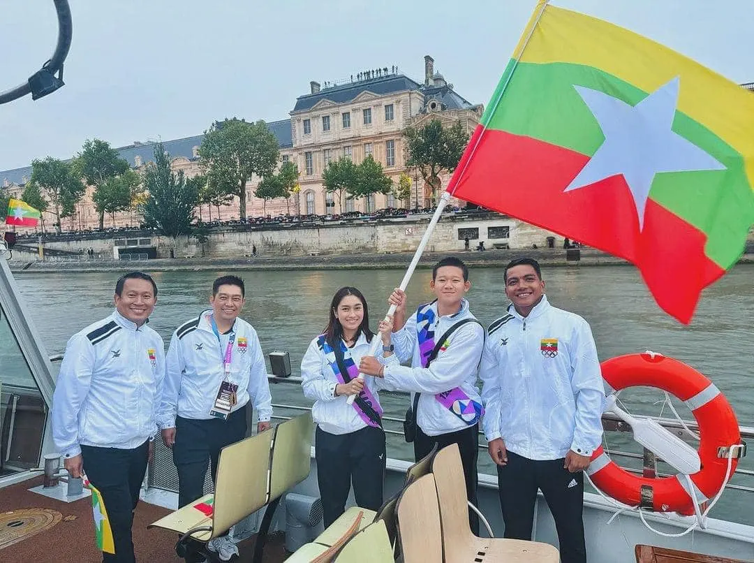 The first Myanmar sports team to compete in the ASEAN Paris Olympics